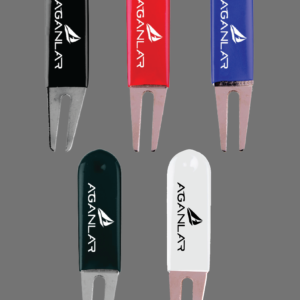 DT-BF: Rubber Grip, Bent Form Divot Tool w/ Full Color Print